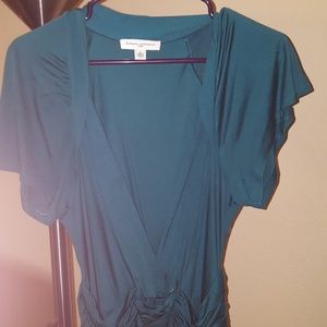 Banana Republic Silk Emerald Green Dress. Large